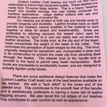 Load image into Gallery viewer, Woof N Walk Latigo Leather 6' professional leash