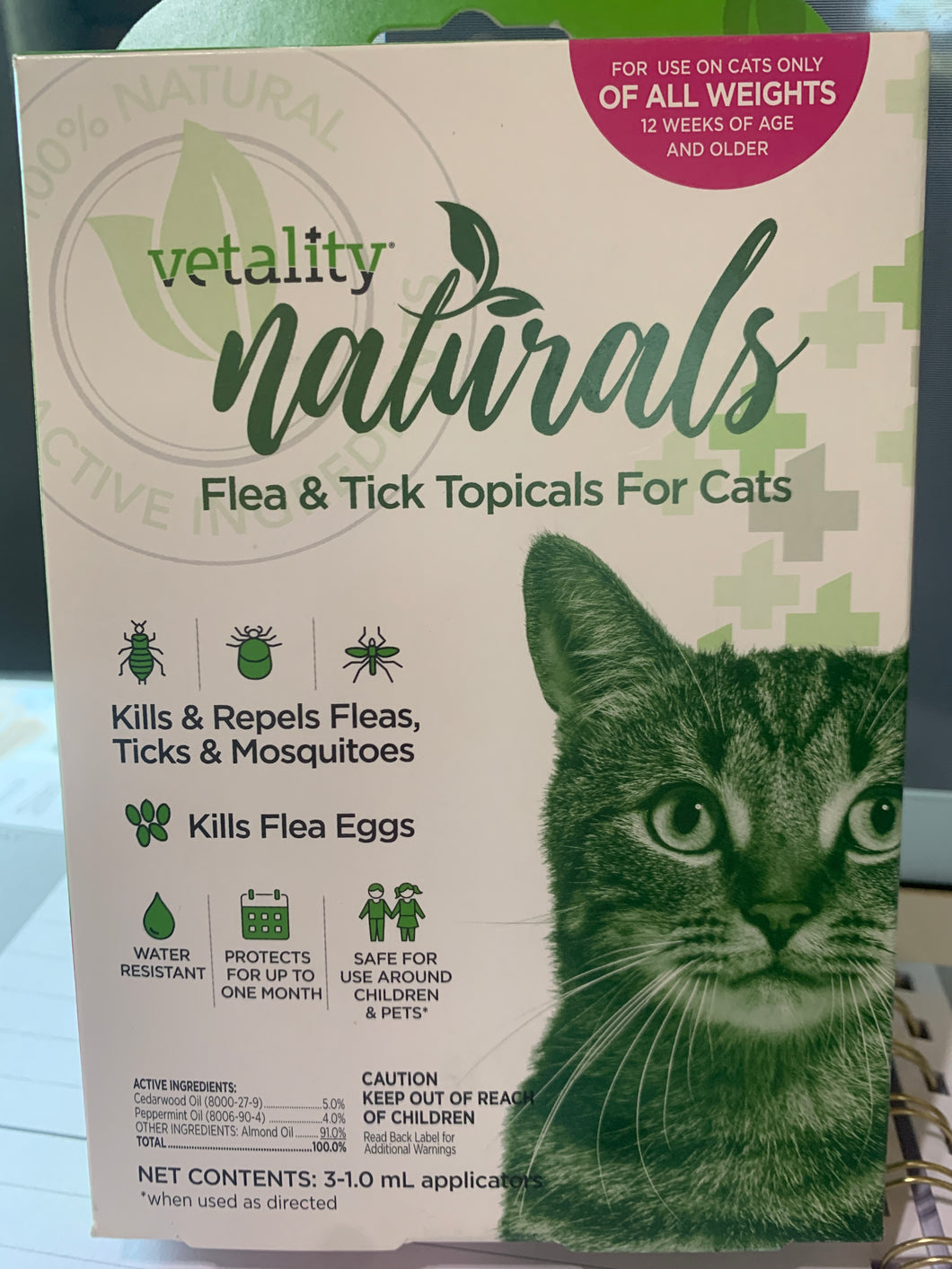Vetality Naturals Flea Tick Topical for Cats