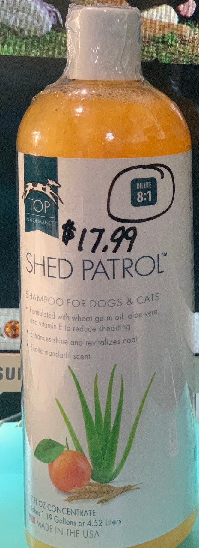 Shampoo Shed Patrol For Dogs & Cats 17 oz concentrate 8:1