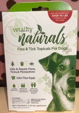 Load image into Gallery viewer, OVER 40 LBS - Vetality Naturals Flea &amp; Tick Topicals For Dogs
